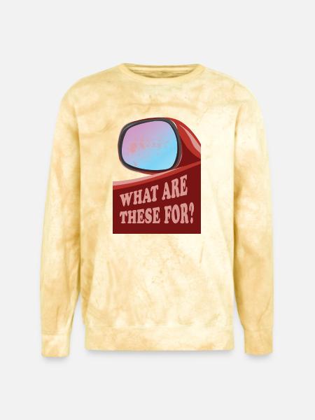 Retro Car wing mirror - Unisex Colorblast Crewneck Sweatshirt - citrine