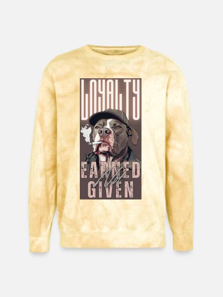 Loyalty Earned Not Given - Unisex Colorblast Crewneck Sweatshirt - citrine