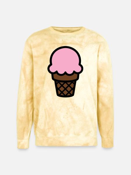 Ice Cream Cone Icon - Unisex Colorblast Crewneck Sweatshirt - citrine