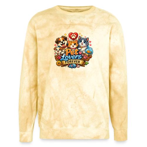 Pet Lover Forever Cute Cats & Dogs - Unisex Colorblast Crewneck Sweatshirt