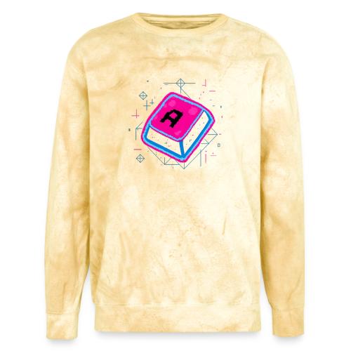 Neon Pixel A Key - Unisex Colorblast Crewneck Sweatshirt