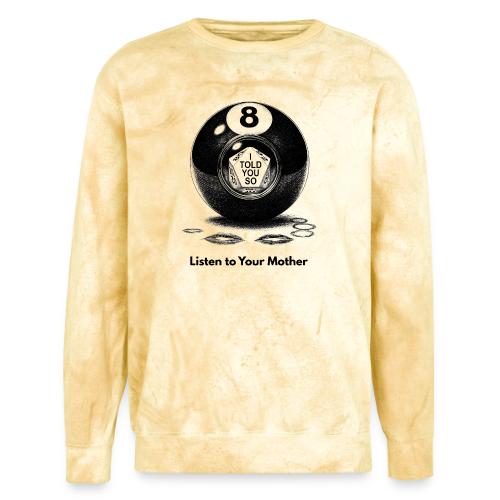 Sarcastic Mom T-Shirt Magic 8-Ball Oracle - Unisex Colorblast Crewneck Sweatshirt