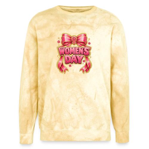 Cute Pink Bow Women’s Day Feminist Symbol - Unisex Colorblast Crewneck Sweatshirt