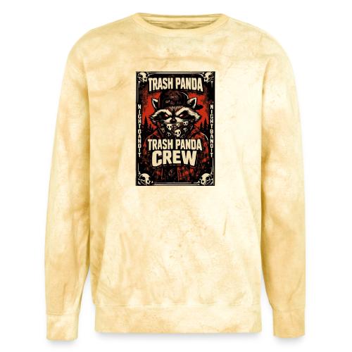 Midnight Forager Raccoon Mushroom Hunter - Unisex Colorblast Crewneck Sweatshirt