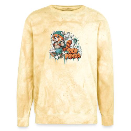 Red Panda Street Graffiti Vibes - Unisex Colorblast Crewneck Sweatshirt