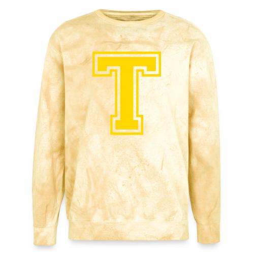 Letter T – Capital Athletic Alphabet Monogram - Unisex Colorblast Crewneck Sweatshirt