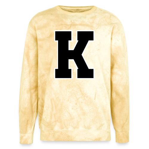 Varsity Letter K Collegiate Font Design - Unisex Colorblast Crewneck Sweatshirt