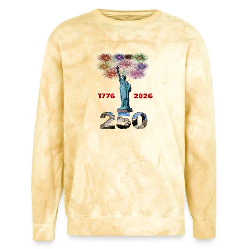 1776 - 2026 | 250 Years USA | Fireworks - Unisex Colorblast Crewneck Sweatshirt