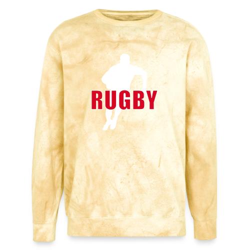 Bold Rugby Action Silhouette - Unisex Colorblast Crewneck Sweatshirt