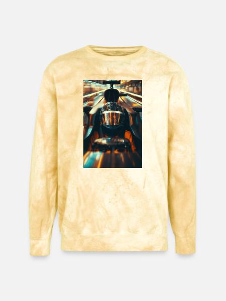 Neon Velocity Racer - Unisex Colorblast Crewneck Sweatshirt - citrine