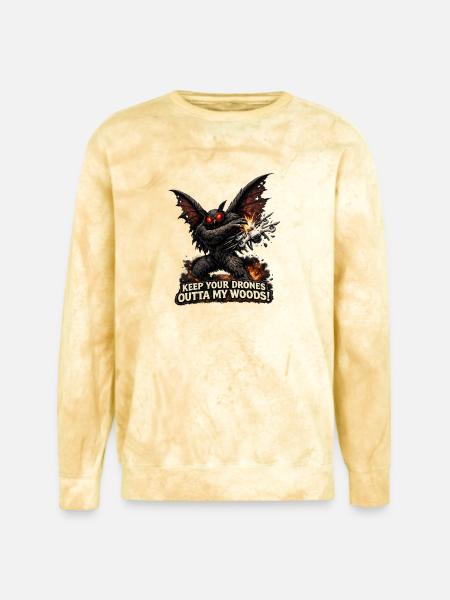 Mothman Drones  - Unisex Colorblast Crewneck Sweatshirt - citrine