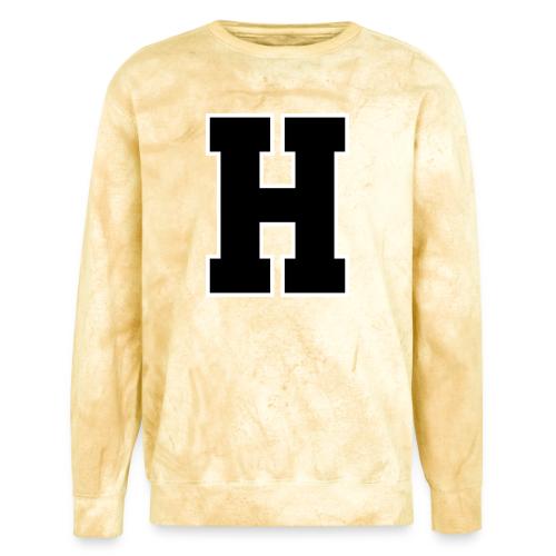 Varsity Letter H Athletic Font Design - Unisex Colorblast Crewneck Sweatshirt