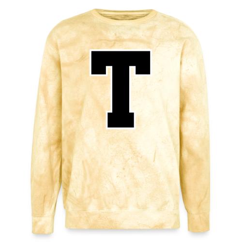 Varsity Letter T Athletic Font Design - Unisex Colorblast Crewneck Sweatshirt