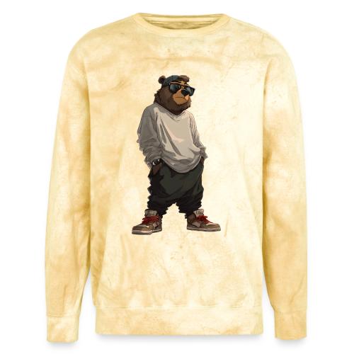 Urban Streetwear Bear Cool Apparel Design - Unisex Colorblast Crewneck Sweatshirt