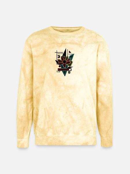 Unique flower design - Unisex Colorblast Crewneck Sweatshirt - citrine