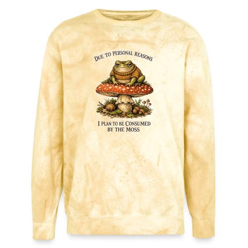 Frog Consumed by Moss Cottagecore Aesthetic - Unisex Colorblast Crewneck Sweatshirt