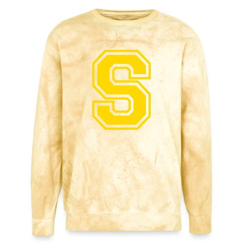 Letter S – Capital Athletic Alphabet Monogram - Unisex Colorblast Crewneck Sweatshirt