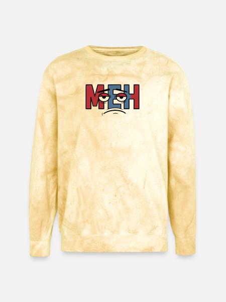 Meh Expression Bold Typography - Unisex Colorblast Crewneck Sweatshirt - citrine