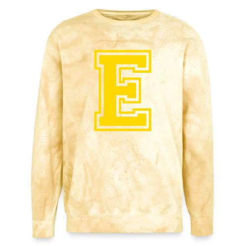 Letter E – Capital Athletic Alphabet Monogram - Unisex Colorblast Crewneck Sweatshirt