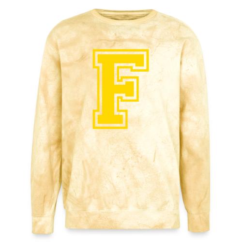 Letter F – Capital Athletic Alphabet Monogram - Unisex Colorblast Crewneck Sweatshirt