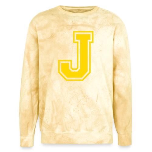Letter J – Capital Athletic Alphabet Monogram - Unisex Colorblast Crewneck Sweatshirt