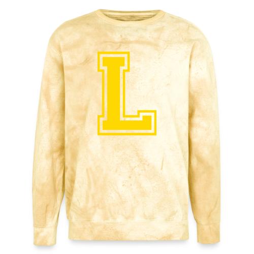 Letter L – Capital Athletic Alphabet Monogram - Unisex Colorblast Crewneck Sweatshirt
