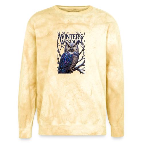 Crystalized Forest Owl T-Shirt - Unisex Colorblast Crewneck Sweatshirt