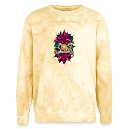 Queen of the Solstice Poinsettia T-Shirt - Unisex Colorblast Crewneck Sweatshirt