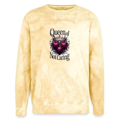 Queen of Not Caring T-Shirt - Unisex Colorblast Crewneck Sweatshirt