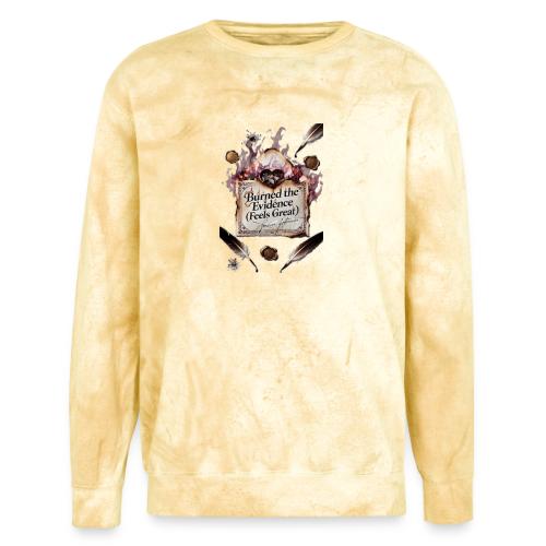 Burned the Evidence (Feels Great) T-Shirt - Unisex Colorblast Crewneck Sweatshirt