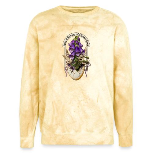 Spring Serenity Foxglove Tee, Easter Gift for wife - Unisex Colorblast Crewneck Sweatshirt