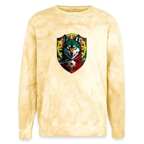 Portugal Iberian Wolf Soccer T Shirt,Football Gift - Unisex Colorblast Crewneck Sweatshirt