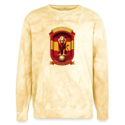 Spain Lion Victory T-Shirt, Flag Pride Crest Gift - Unisex Colorblast Crewneck Sweatshirt
