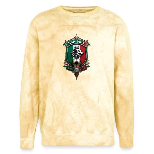 Italy heritage Wolf Fury Tee, Pride Badge Gift - Unisex Colorblast Crewneck Sweatshirt