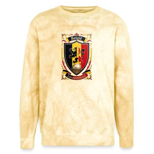 Belgium Lion Crest T-Shirt, Belgian Flag Gift - Unisex Colorblast Crewneck Sweatshirt