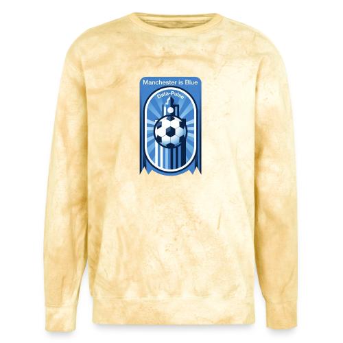 Manchester is Blue Soccer City T Shirt, Apparel - Unisex Colorblast Crewneck Sweatshirt
