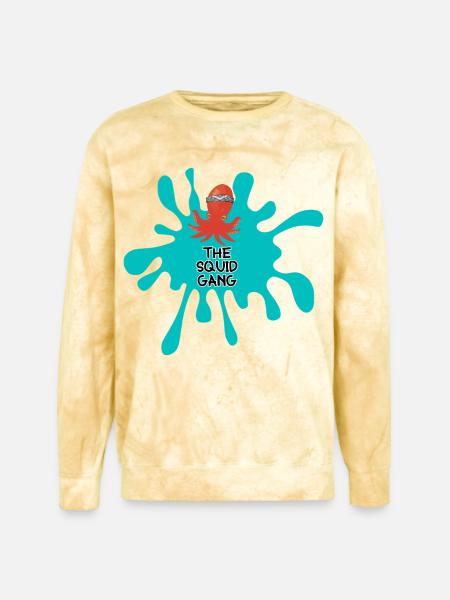 SquidGang merch - Unisex Colorblast Crewneck Sweatshirt - citrine