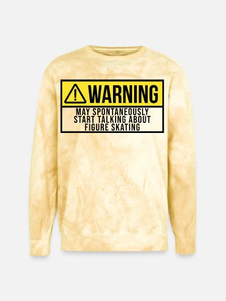 Figure Skate - Unisex Colorblast Crewneck Sweatshirt - citrine