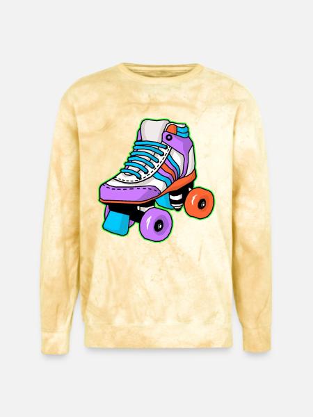 Roller Skating Skater - Unisex Colorblast Crewneck Sweatshirt - citrine