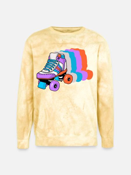 Roller Skating Skater - Unisex Colorblast Crewneck Sweatshirt - citrine