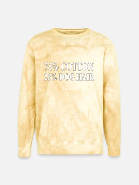 Dog Hair Cotton Blend Tee - Unisex Colorblast Crewneck Sweatshirt - citrine