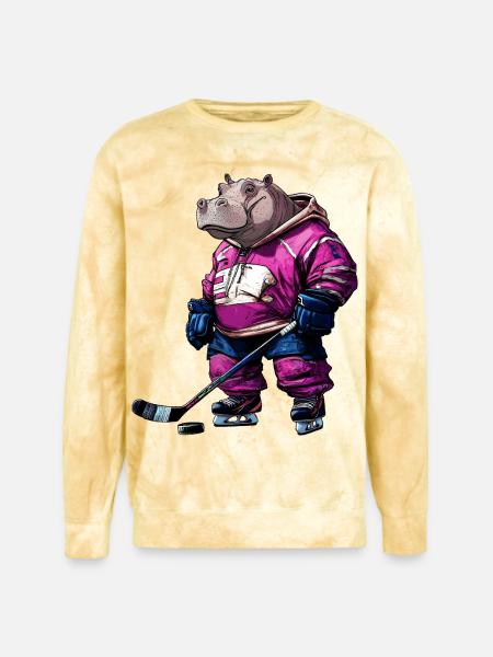 Hippos ice hockey - Unisex Colorblast Crewneck Sweatshirt - citrine