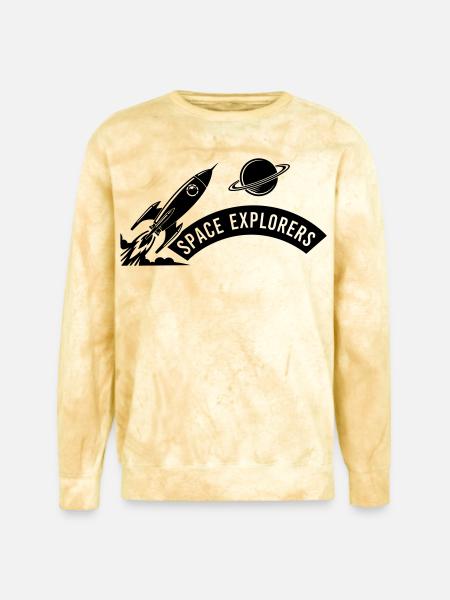 Space Explorers Logo - Unisex Colorblast Crewneck Sweatshirt - citrine