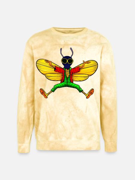 Fly Yogi - Unisex Colorblast Crewneck Sweatshirt - citrine
