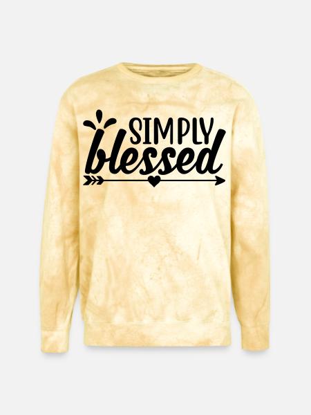 Simply Blessed - Unisex Colorblast Crewneck Sweatshirt - citrine