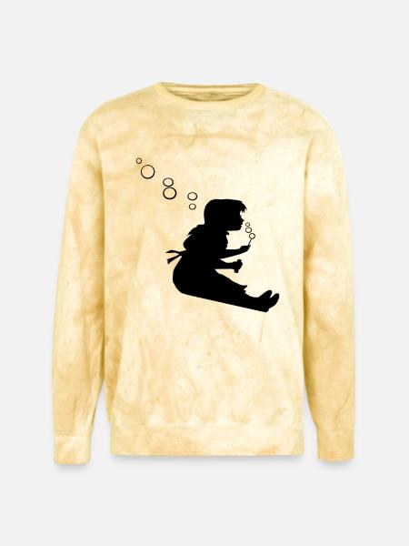 BUBBLE GIRL - Unisex Colorblast Crewneck Sweatshirt - citrine