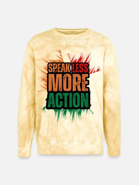 Speak Less Do More - Unisex Colorblast Crewneck Sweatshirt - citrine