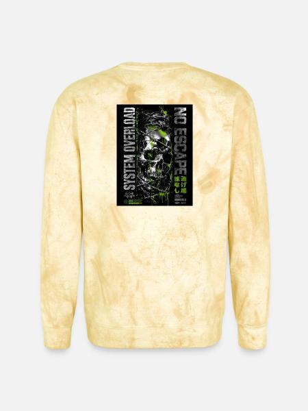 No Escape Skull Neon Trail - Unisex Colorblast Crewneck Sweatshirt - citrine