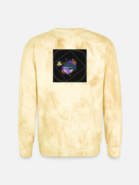 Women Power: Bold Balance Emblem - Unisex Colorblast Crewneck Sweatshirt - citrine