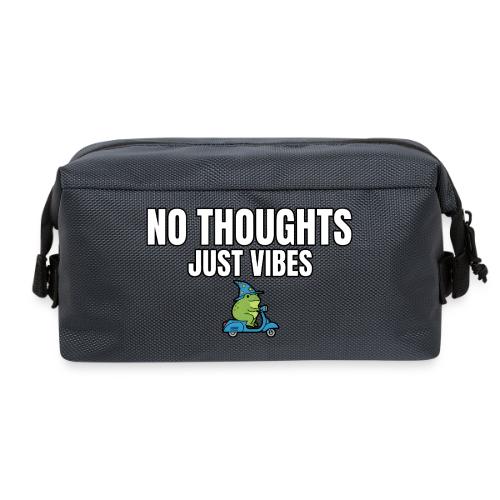 No Thoughts Just Vibes Funny Frog Shirt - Travel Toiletry Bag